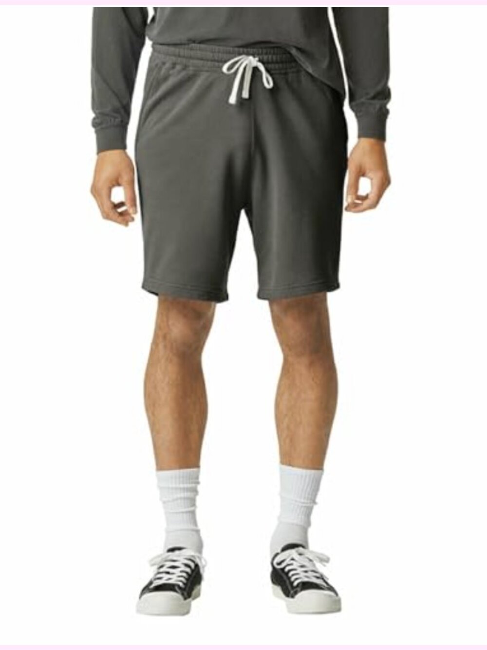 Lightweight Cotton Sweat Shorts with Pockets Drawstring Relaxed Fit